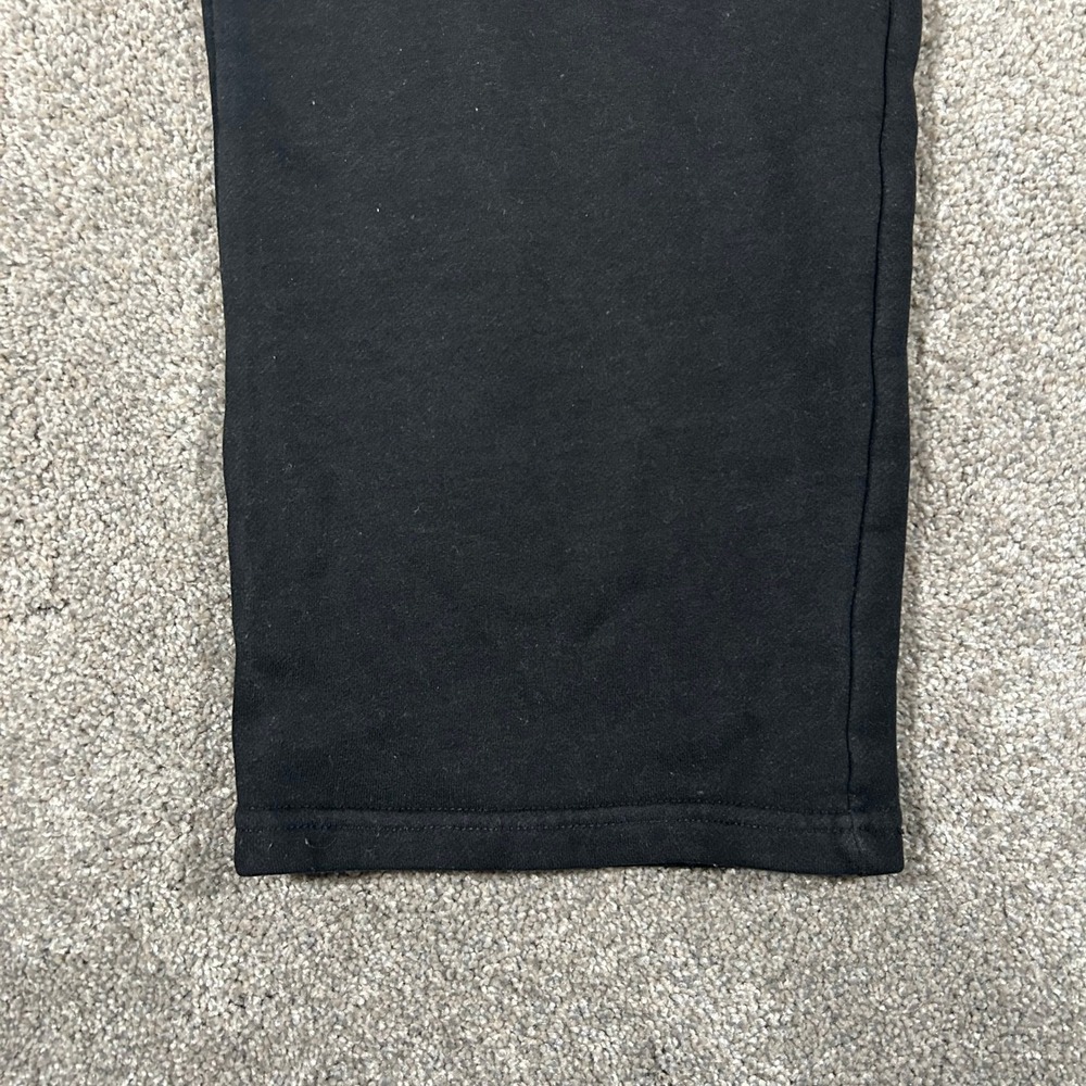 Womens Black Fleece Cargo Sweatpants Elastic Waist Straight Leg Size S - Picture 4 of 8